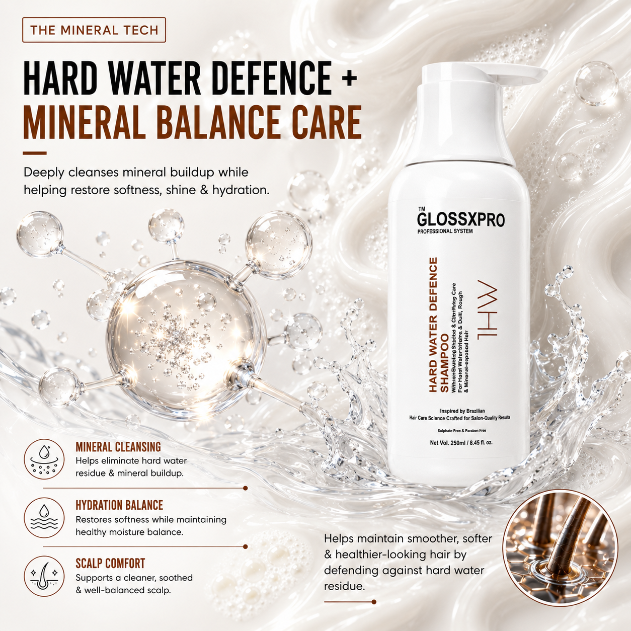 GlossXPro Hard Water Defence Shampoo
