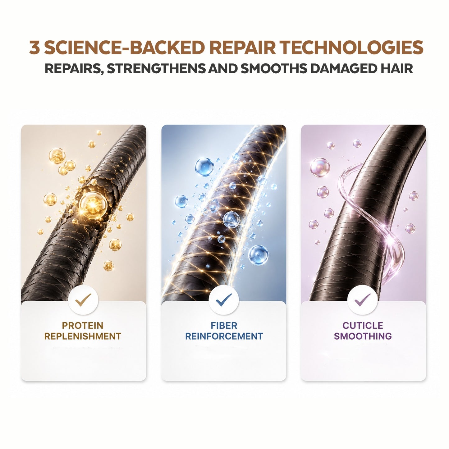 GLOSSXPRO Professional System Fiber Fix Restore Shampoo | Bond Repair Shampoo for Damaged Hair | Strengthens & Restores Hair Fibers | Reduces Breakage | Sulphate Free | Paraben Free | 250 ml
