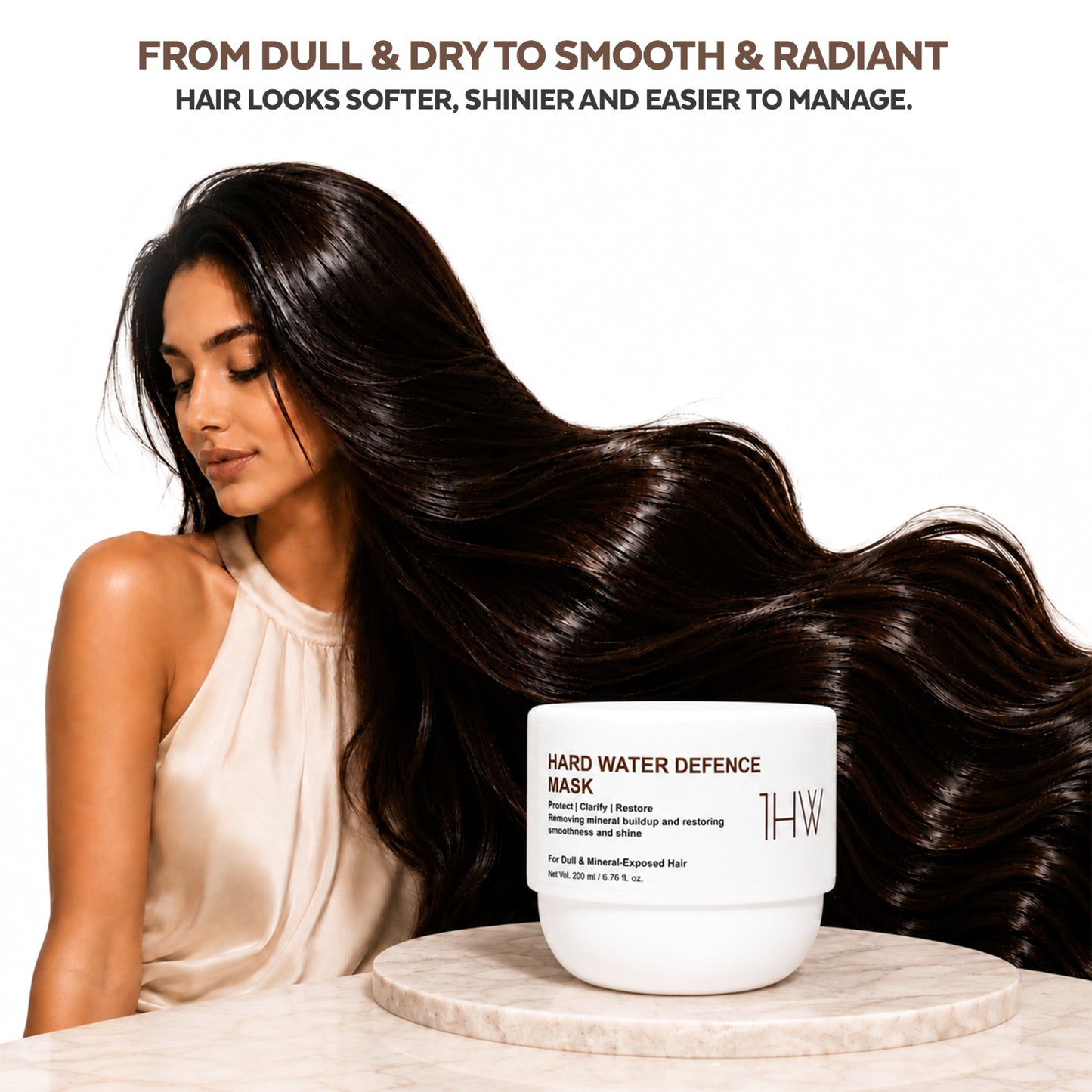 GLOSSXPRO Professional System Hard Water Defence Hair Mask | Deep Repair Hair Mask for Hard Water Damaged Hair | Removes Mineral Buildup | Restores Moisture, Softness & Shine | Sulphate Free | Paraben Free | 200g