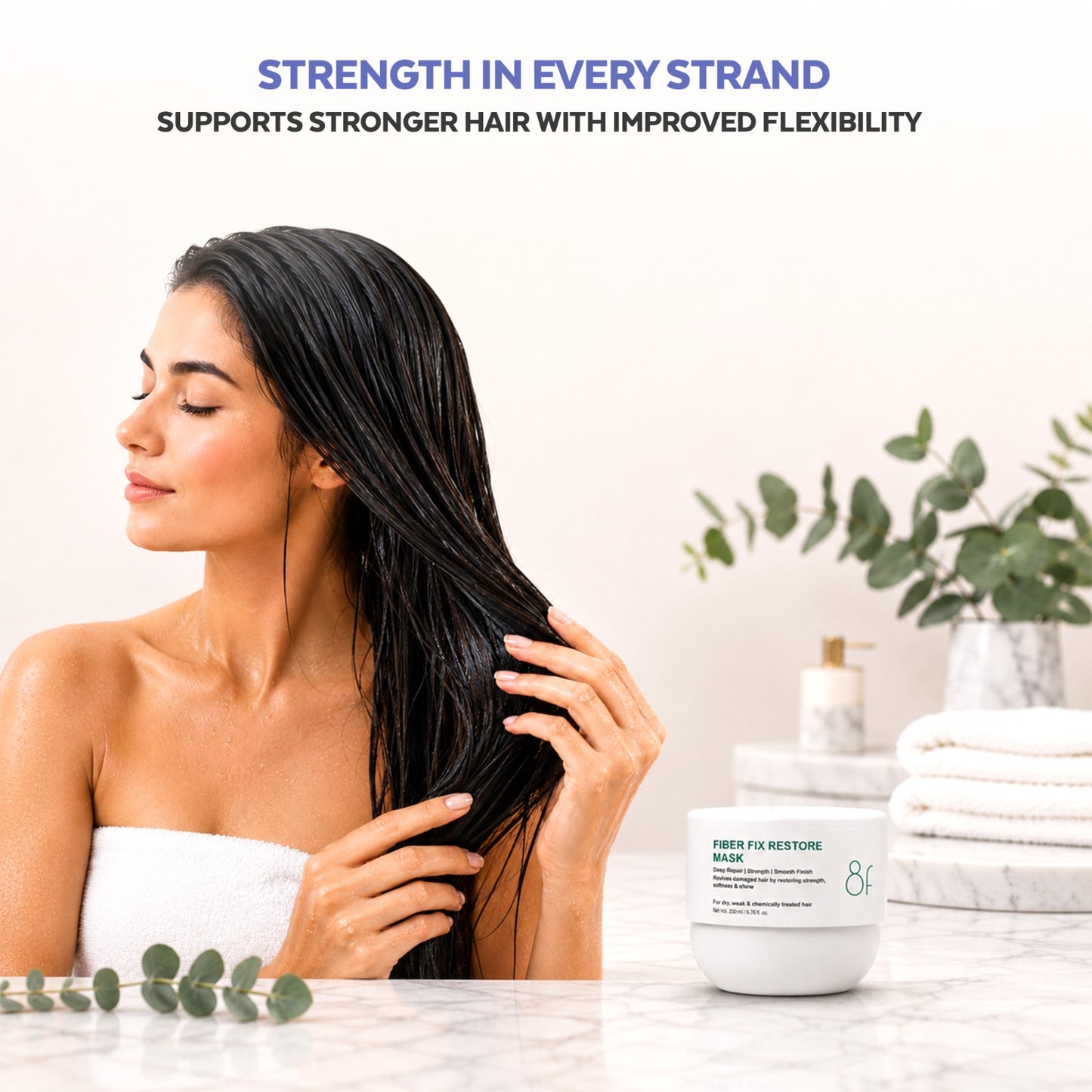 GLOSSXPRO Professional System Fiber Fix Restore Hair Mask | Bond Repair Hair Mask for Damaged Hair | Deep Repair, Strengthening & Frizz Control | Sulphate Free | Paraben Free | Color Safe | 200g
