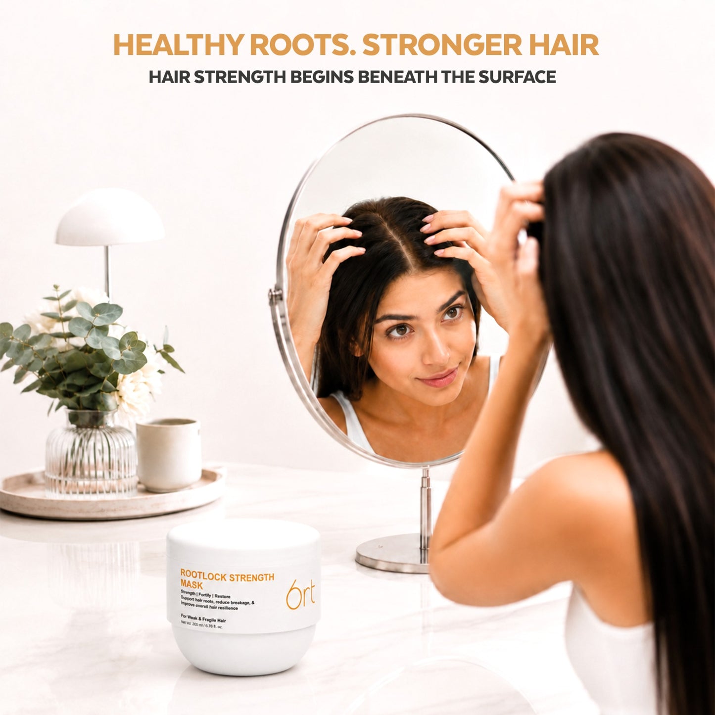 GLOSSXPRO Professional System Rootlock Strength Hair Mask | Hair Fall Control Hair Mask | Strengthens Hair from the Roots | Deep Nourishment & Breakage Control | Sulphate Free | Paraben Free | Color Safe | 200g