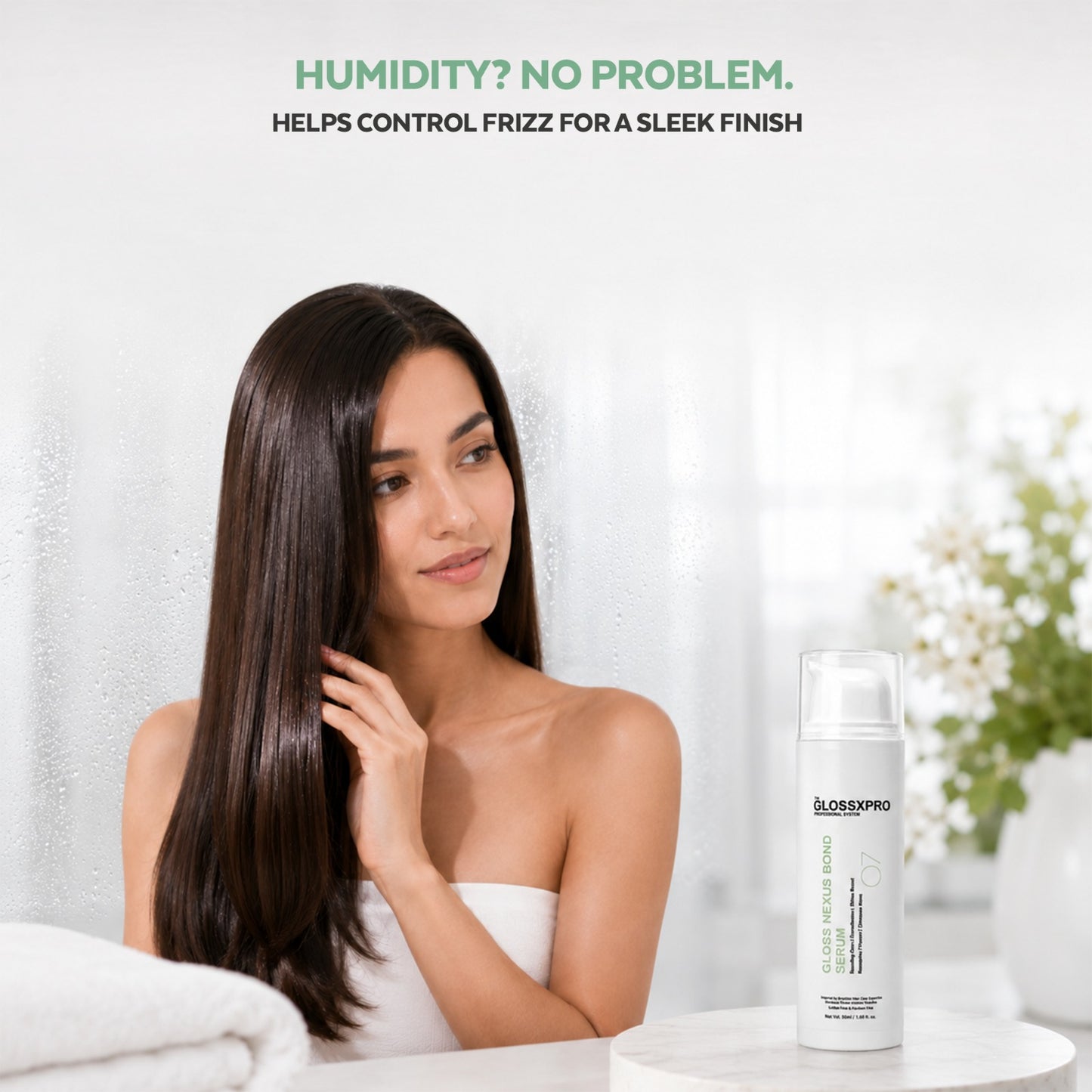 GLOSSXPRO Professional System Gloss Nexus Bond Serum | Bond Repair Hair Serum | Anti-Frizz Leave-In Serum | Heat Protection, Smoothness & Shine | Lightweight, Non-Greasy Formula | For Dry, Damaged & Chemically Treated Hair