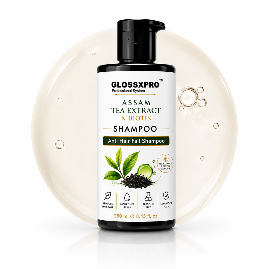 GLOSSXPRO Professional Assam Tea Extract & Biotin Shampoo