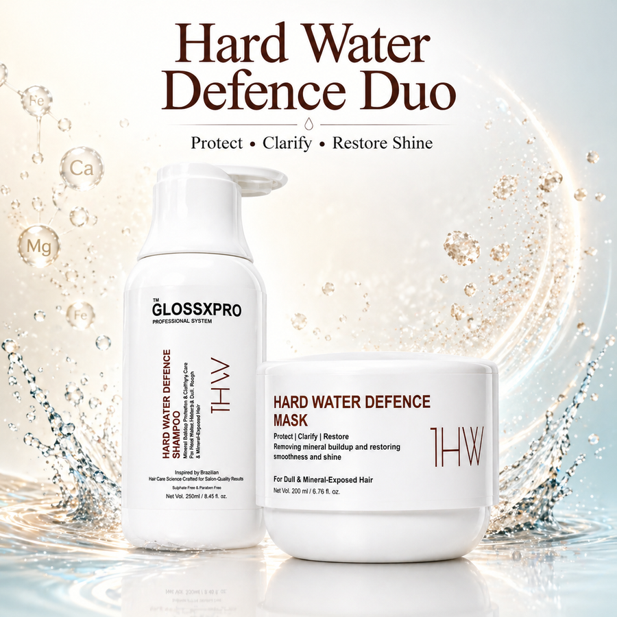 GLOSSXPRO Professional System Hard Water Defence Shampoo & Hair Mask Combo