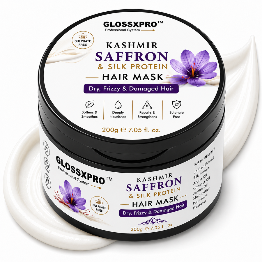 GLOSSXPRO Professional Kashmir Saffron & Silk Protein Hair Mask