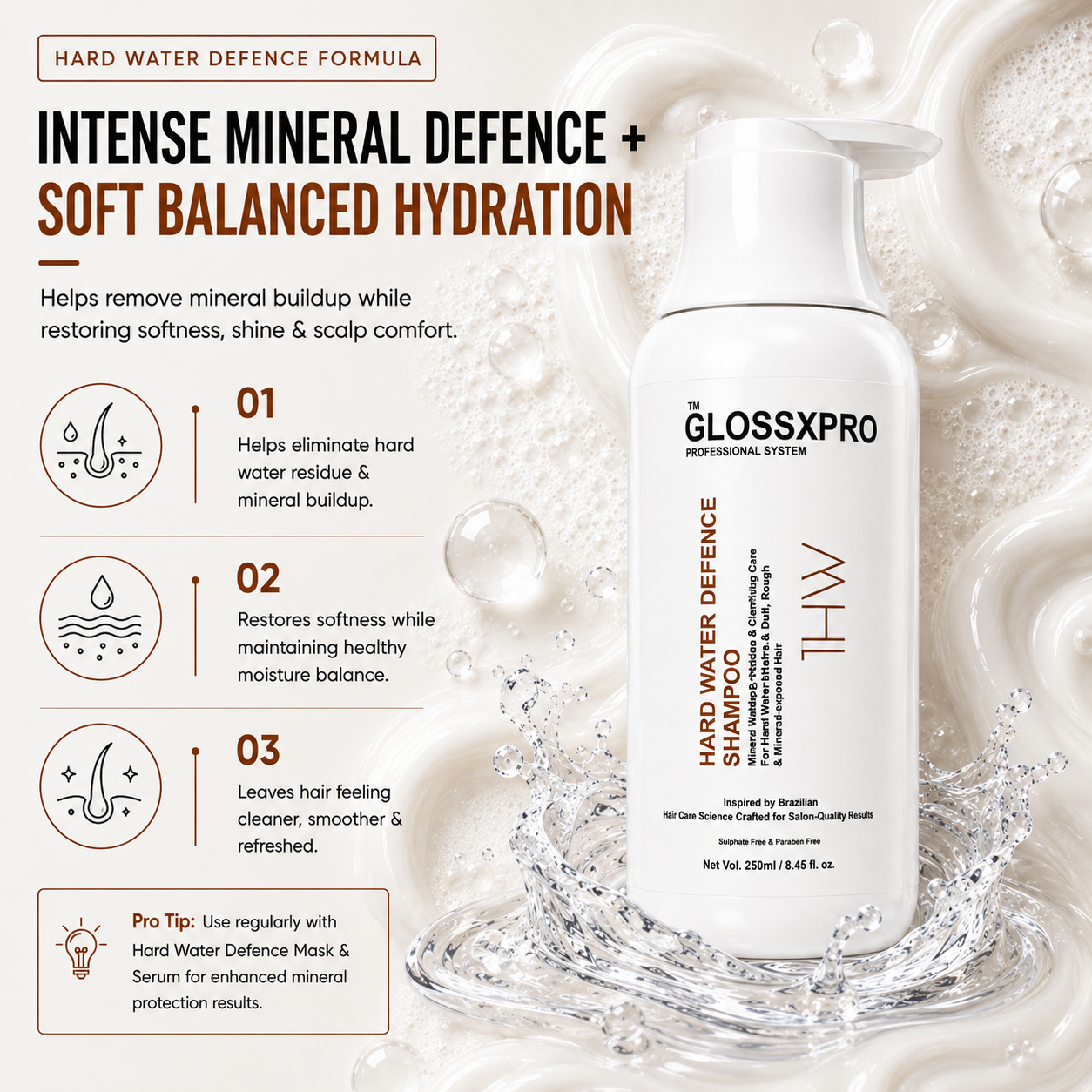 GlossXPro Hard Water Defence Shampoo