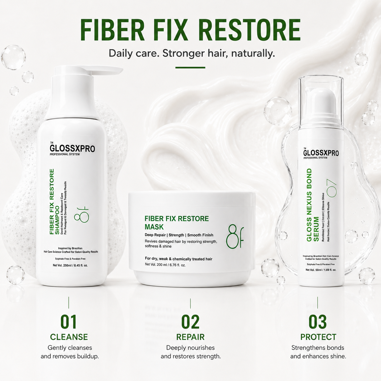 GlossXPro Fiber Fix Restore Shampoo
