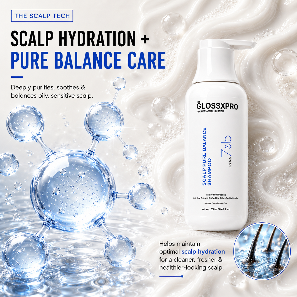 GlossXPro Scalp Pure Balance Shampoo
