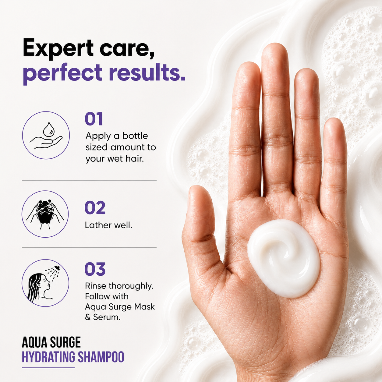 GlossXPro Aqua Surge Hydrating Shampoo for Dry & Frizzy Hair
