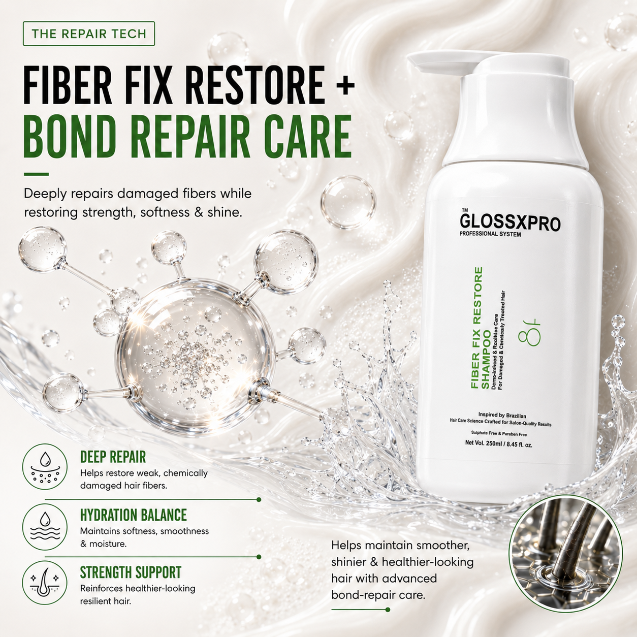 GlossXPro Fiber Fix Restore Shampoo