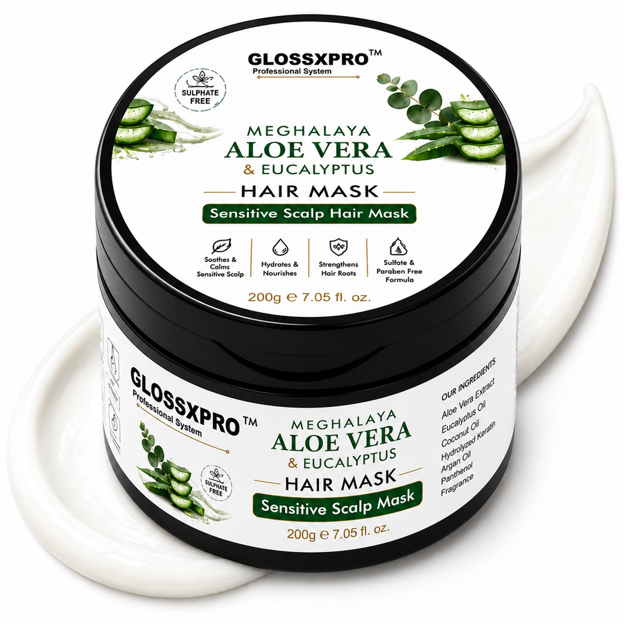 GLOSSXPRO Professional System Meghalaya Aloe Vera & Eucalyptus Hair Mask