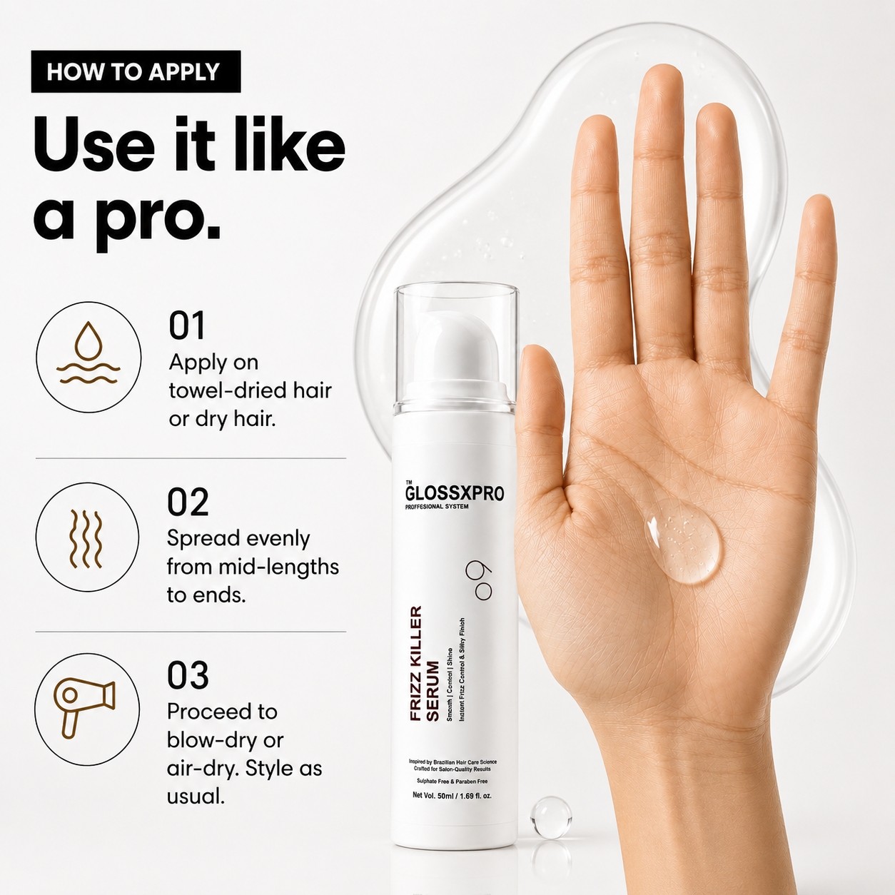 GlossXPro Frizz Killer Serum