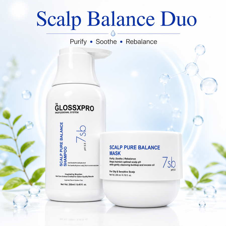 GLOSSXPRO Professional System Scalp Pure Balance Shampoo & Hair Mask